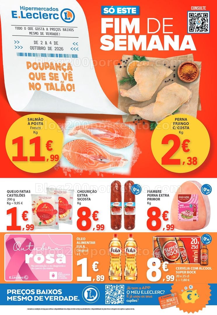Antevisão Folheto E-LECLERC Promoções Fim de Semana - 2 a 4 outubro